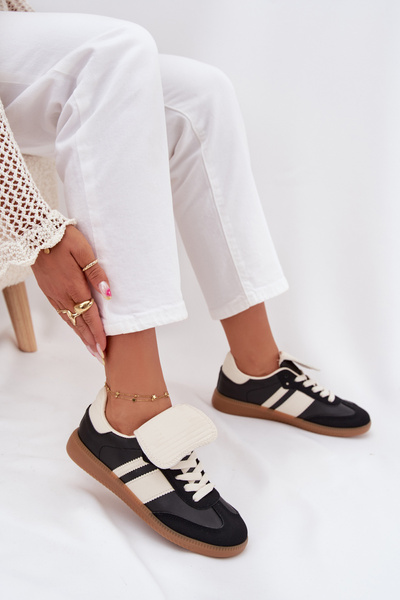 Низькі Жіночі Кросівки З Повернутим Язиком Чорні Ardira