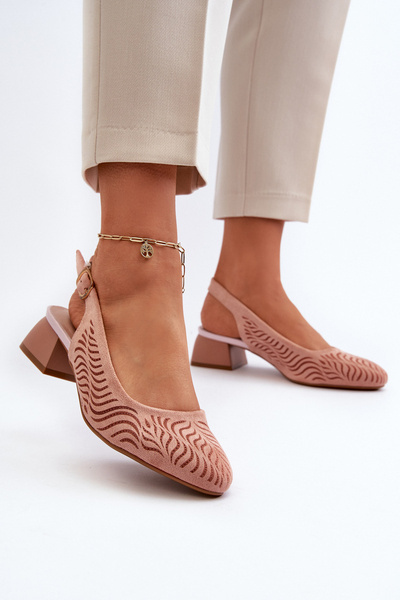 Рожеві туфлі на підборах Gemifa