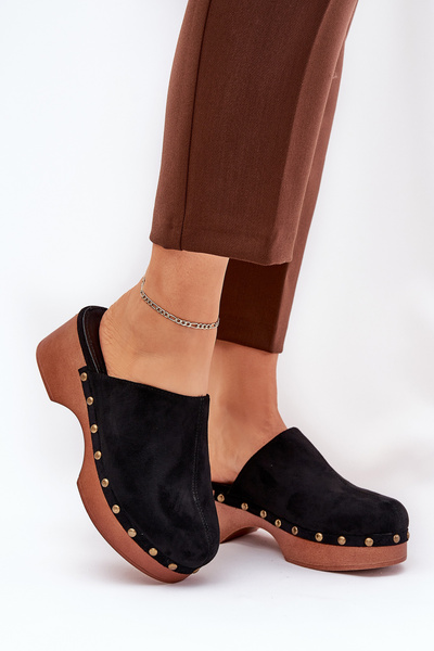 Жіночі Чоботи З Шипами Еко Замшеві Чорні Ellason