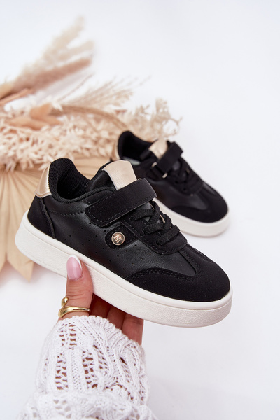 Спортивне Взуття Кросівки Для Дівчат На Липучках Чорні Zarina