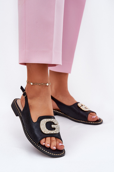 Жіночі Сандалі З Декоративним Елементом Чорні S.Barski KV51-081