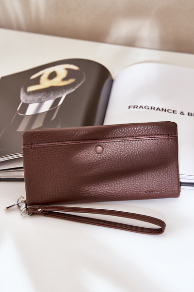 Великий Жіночий Гаманець З Тисненням Еко Шкіра Шоколадний Martiel