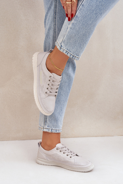 Жіночі Шкіряні Кросівки Сірі Cloesa