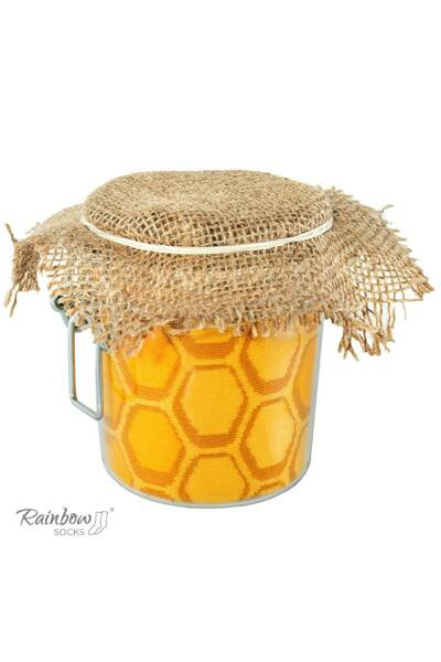 Веселкові шкарпетки мед в банці 2 пари