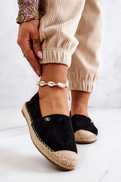 Жіночі замшеві еспадрільї чорні Joaquin