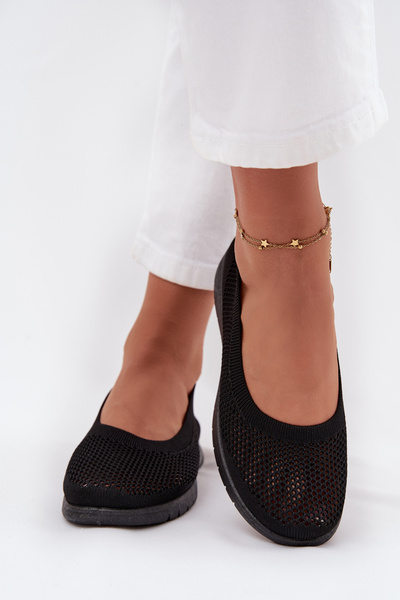 Жіночі Мереживні Балетки У Спортивному Стилі Чорні Virella