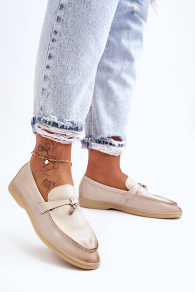 Жіночі класичні мокасини бежеві Cortez