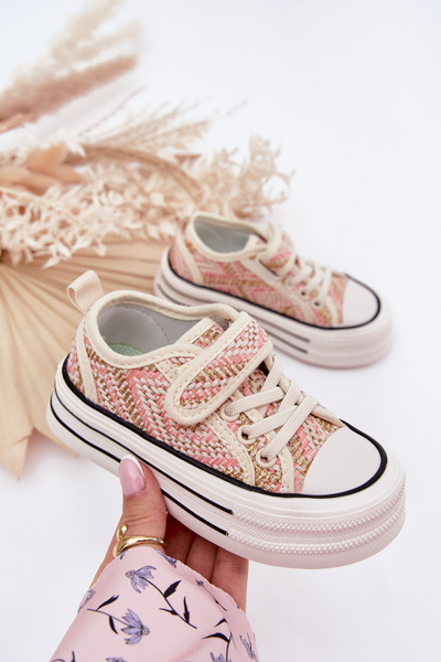 Дівочі Кросівки На Липучках Рожеві Zelina