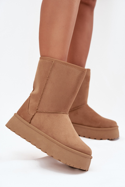 Жіночі Зимові Чоботи З Теплим Пухом Кемел Abrams