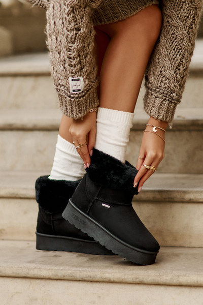 Снігові черевики на платформі з хутром Big Star OO274A108 Black