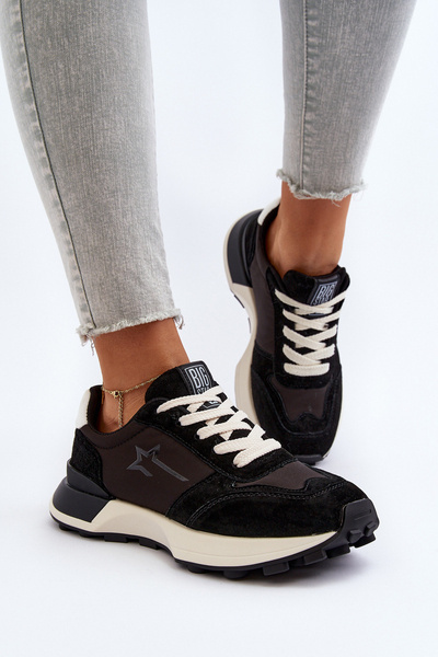 Жіночі шкіряні кросівки Big Star NN274963 Чорні