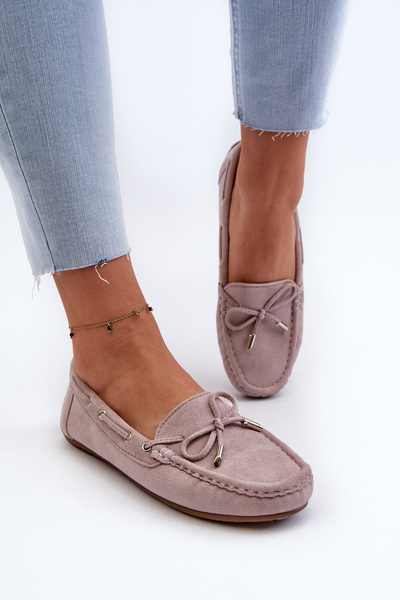 Жіночі замшеві мокасини фіолетового кольору Si Passione