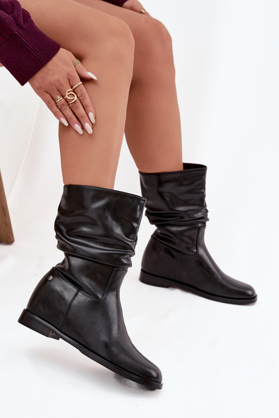 Шкіряні жіночі черевики  утеплені Maciejka K7211-01 Чорний