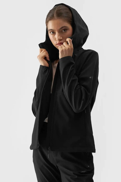 Жіноча куртка 4F Softshell Membrane 5000 4F Black 4FWAW24TSOFF285-20S