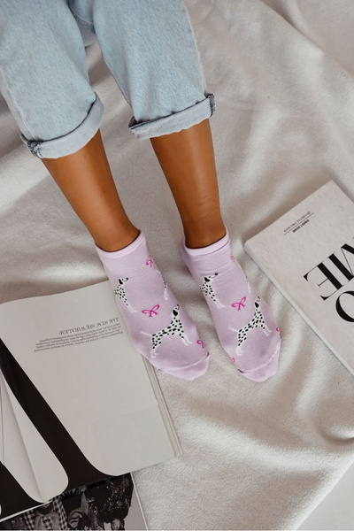 Жіночі Носки Короткі Далматинець Фіолетові