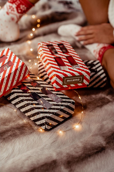 Новорічний набір носків 3 пари чоловічих у коробці