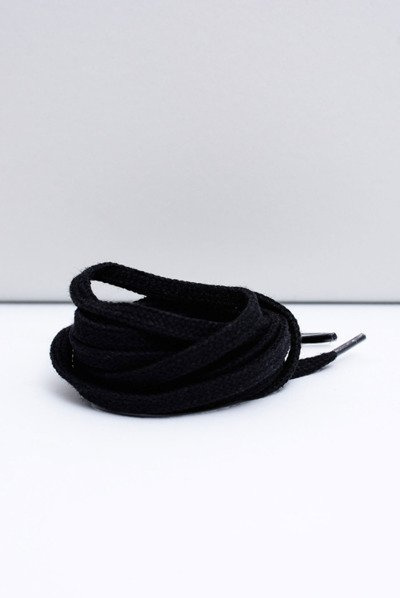 Чорні плоскі шнурки Corbby Cotton