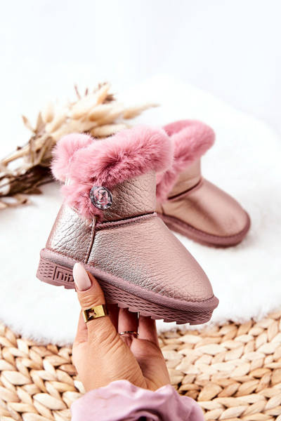 Снігові чоботи з флісовою підкладкою Pink Bessie