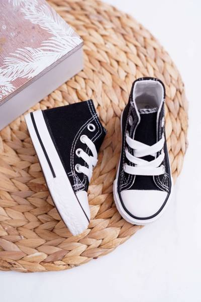 Дитячі високі кросівки чорні Filemon