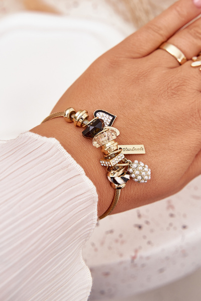 Жіночий браслет Charms Pink Silver Mouse