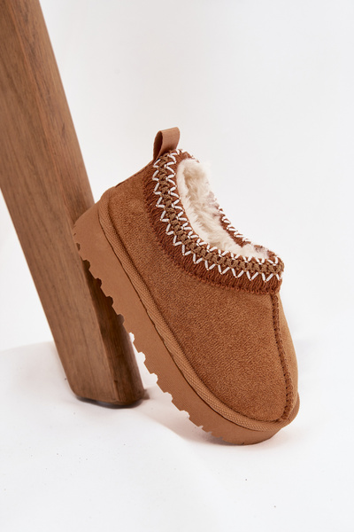Дитячі зимові черевики з вишивкою Camel Prina