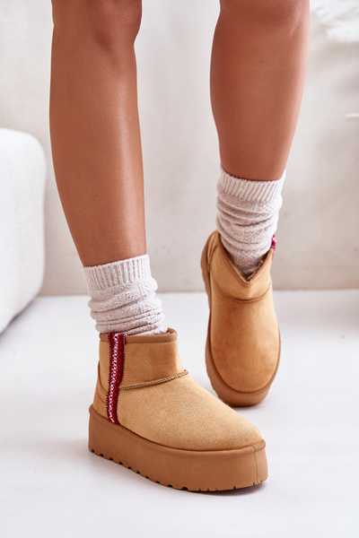 Жіночі зимові черевики на платформі утеплені Camel Lomessa