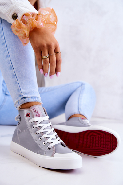 Жіночі високі кросівки Cross Jeans JJ2R4057C сірі