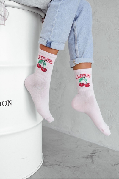 Жіночі Шкарпетки CHERRIES Пудровий Рожевий