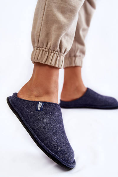 Класичні жіночі тапочки Big Star KK276013 Темно-сині