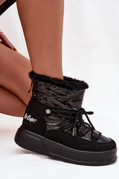 Жіночі зимові чоботи на платформі Lee Cooper LCJ 25 03 3814 Чорні