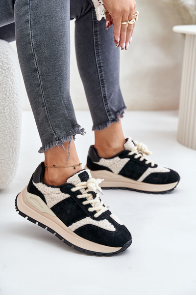 Теплі жіночі шкіряні кросівки Big Star OO274A318 HI-POLY SYSTEM Чорні