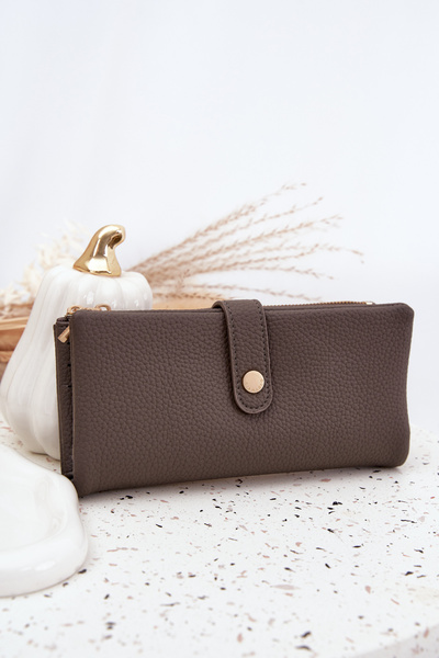 Жіночий Гаманець З Еко Шкіри Великий Сірий Gilessa