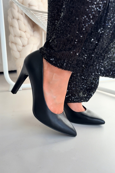 Туфлі на підборах із екошкіри Sergio Leone 1446 Чорні