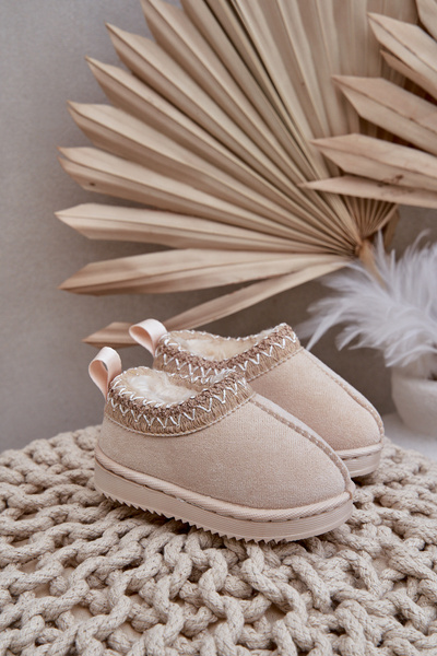 Сніговики Дитячі На Платформі Утеплені Пухом Світло-бежеві Vilabria