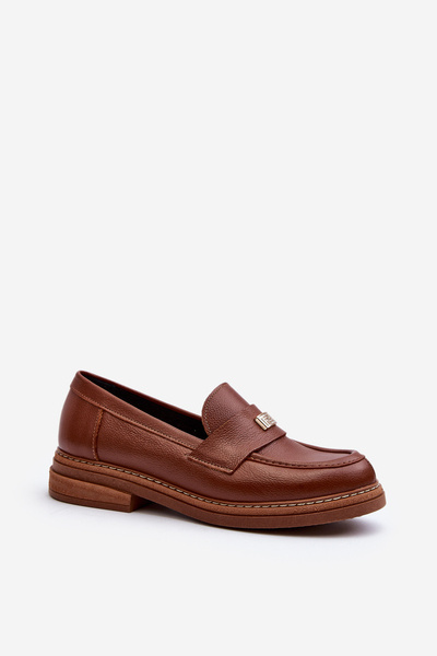 Жіночі лофери на платформі Laura Messi 2392 Dark Gold