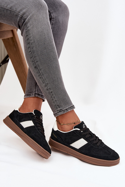 Замшеві жіночі кросівки Vinceza 14029 Чорні