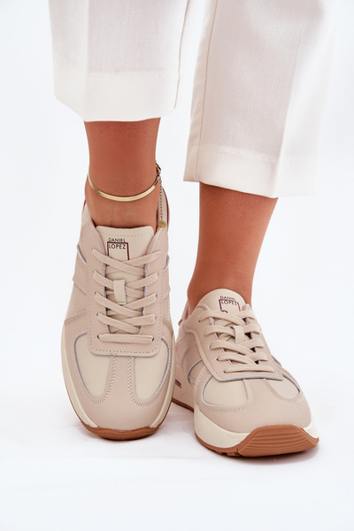 Шкіряне Жіноче Спортивне Взуття Sneakers Daniel Lopez Just Dare SS2D4043 Бежеві