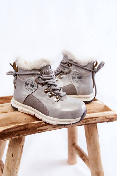 Чоботи дитячі утеплені на блискавці Big Star KK374178 Silver