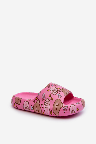 Дитячі легкі тапочки з ведмедиками Fuchsia Evitrapa